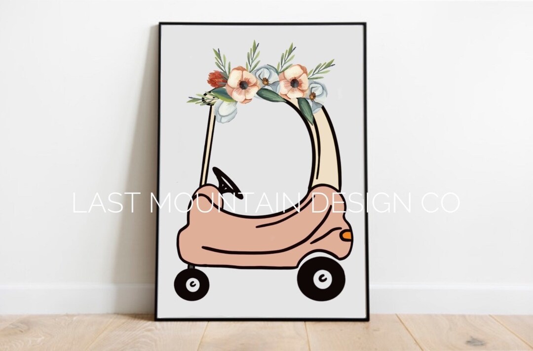 PRINTABLE Cozy Coupe Floral Car, JPG Files - Etsy