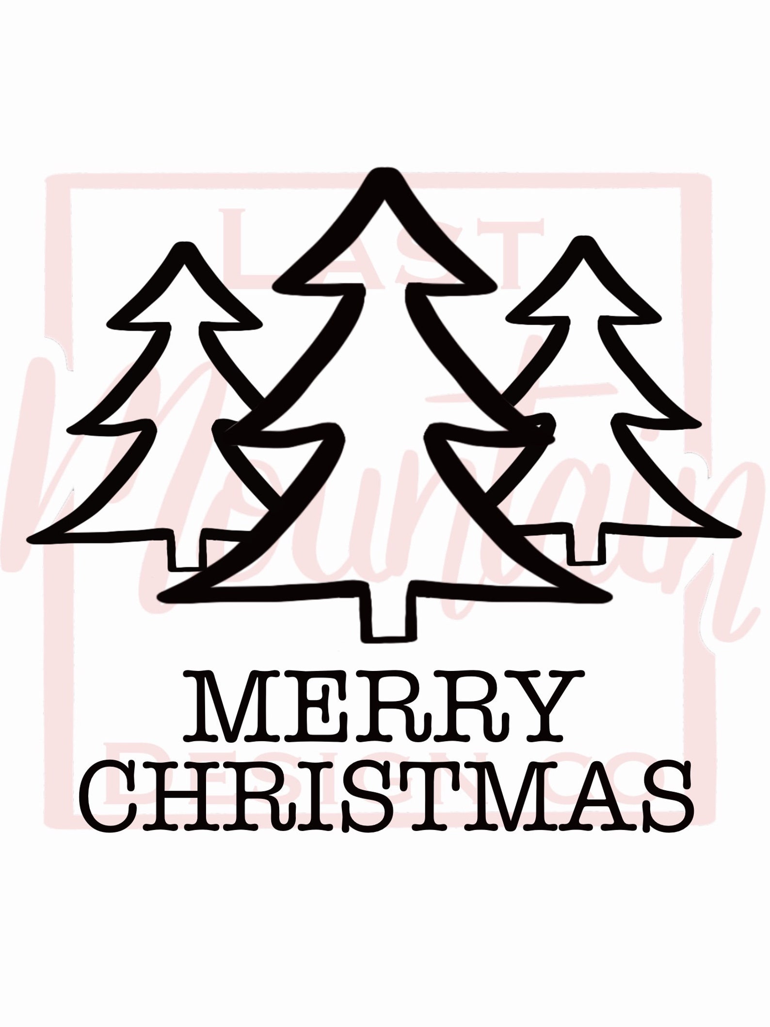 Merry Christmas Trees SVG DXF PNG File | Etsy