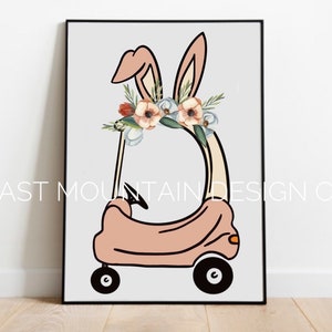 PRINTABLE Cozy Coupe Easter Car, JPG File