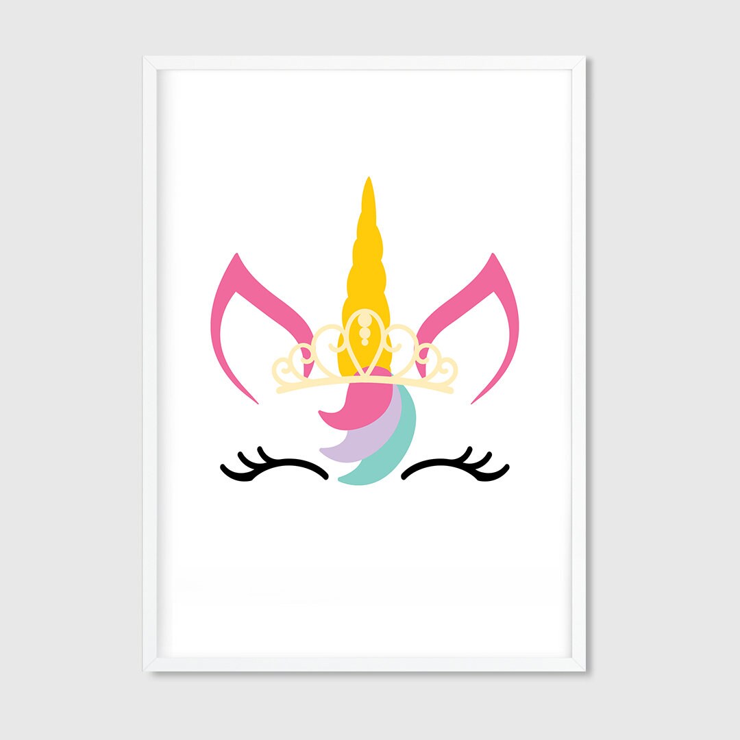 Unicorn Wall Art Childrens Print Nursery Print Kids Etsy