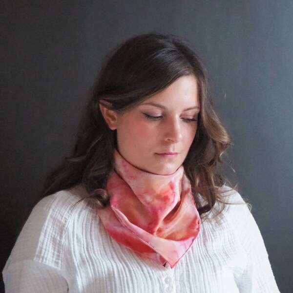 Scarf in Silk Crepe - 70x70cm - Angkor