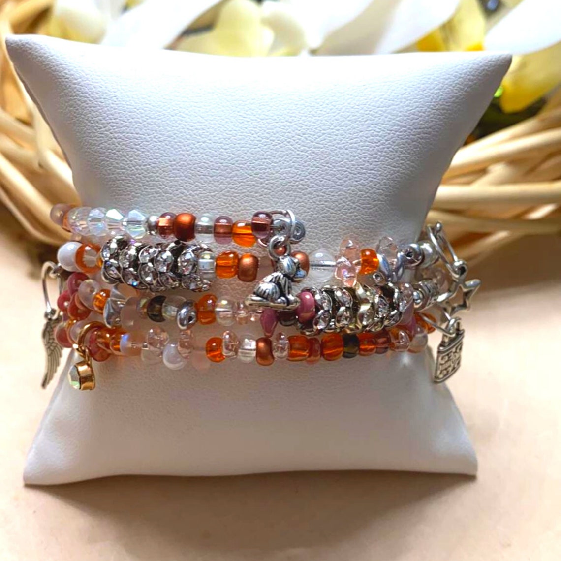 Expensive looking custom Beaded bracelets with adorable Etsy
