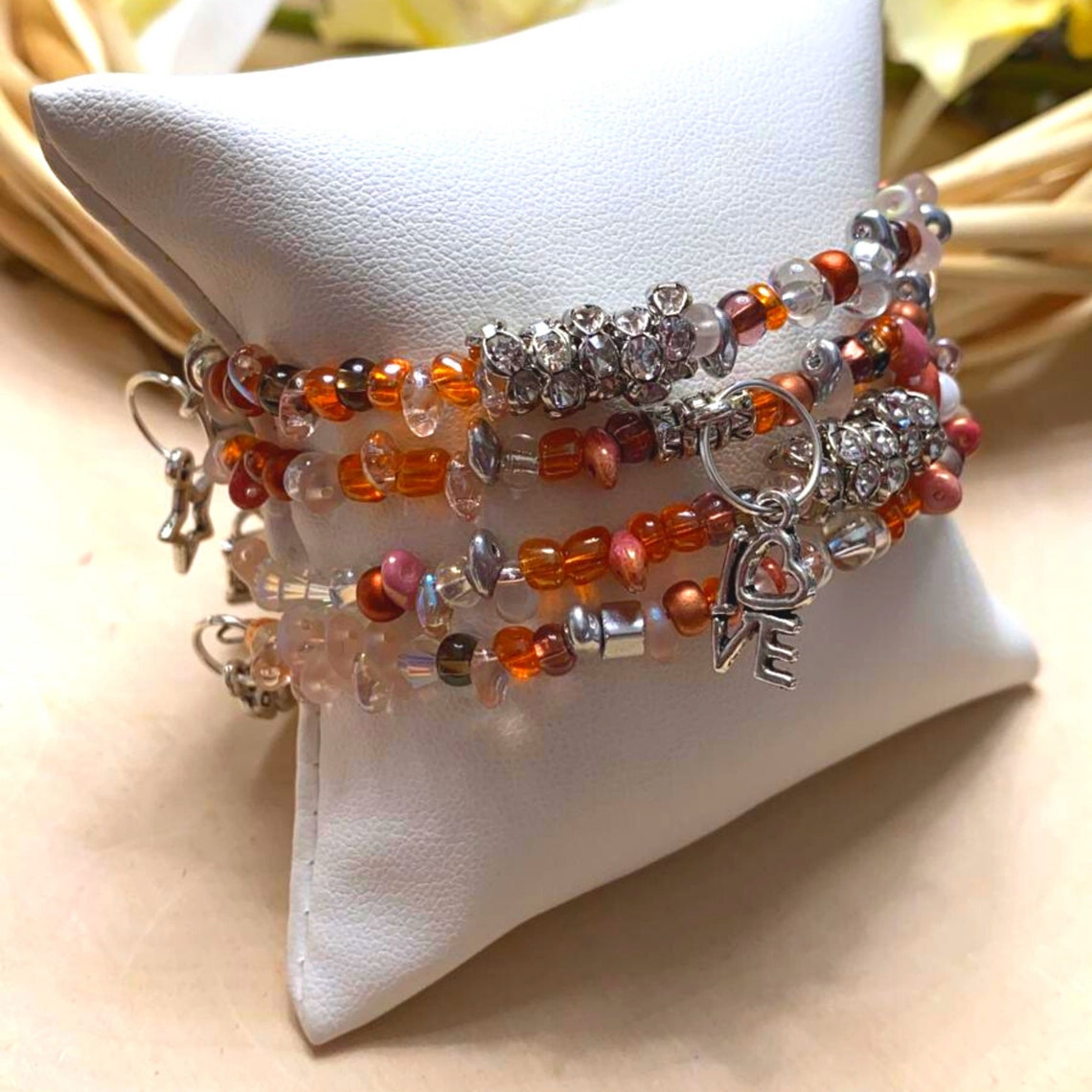 Expensive looking custom Beaded bracelets with adorable Etsy