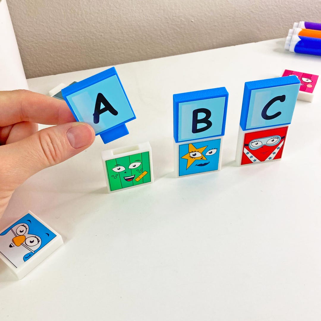 Alphaland A - Z, Stackable Click in Blocks - Spillproof - Etsy