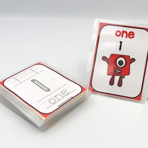 Nummerblokken 1 tot 30 Blokken Schrijven N Wipe Flashcards