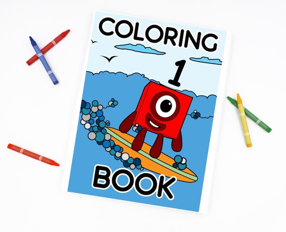 Download Numberblocks Surf Coloring Book 1 To 10 Coloring Pages As Etsy