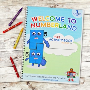 1st Grade Number Activity Book: Math Exercises, Addition, Subtraction