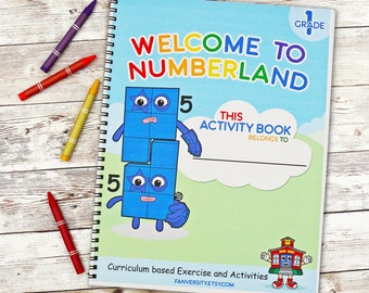 1st Grade Number Activity Book: Math Exercises, Addition, Subtraction