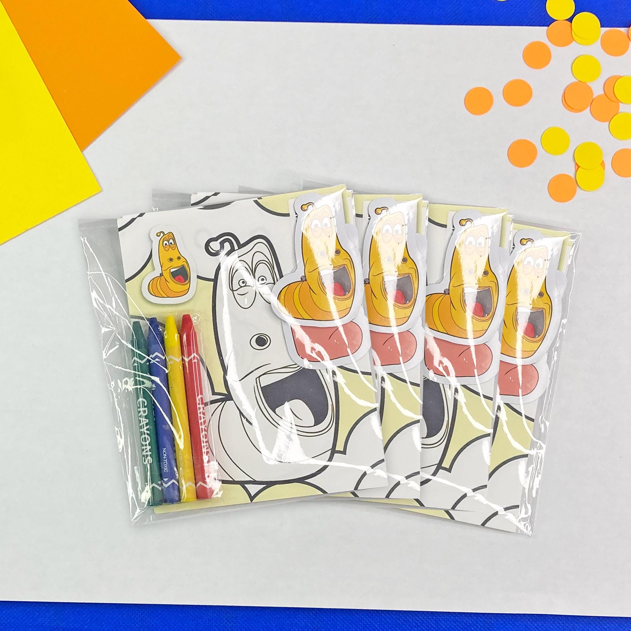 La Va Cartoon Coloring Activity Set - Party Favor for Birthday Celebration