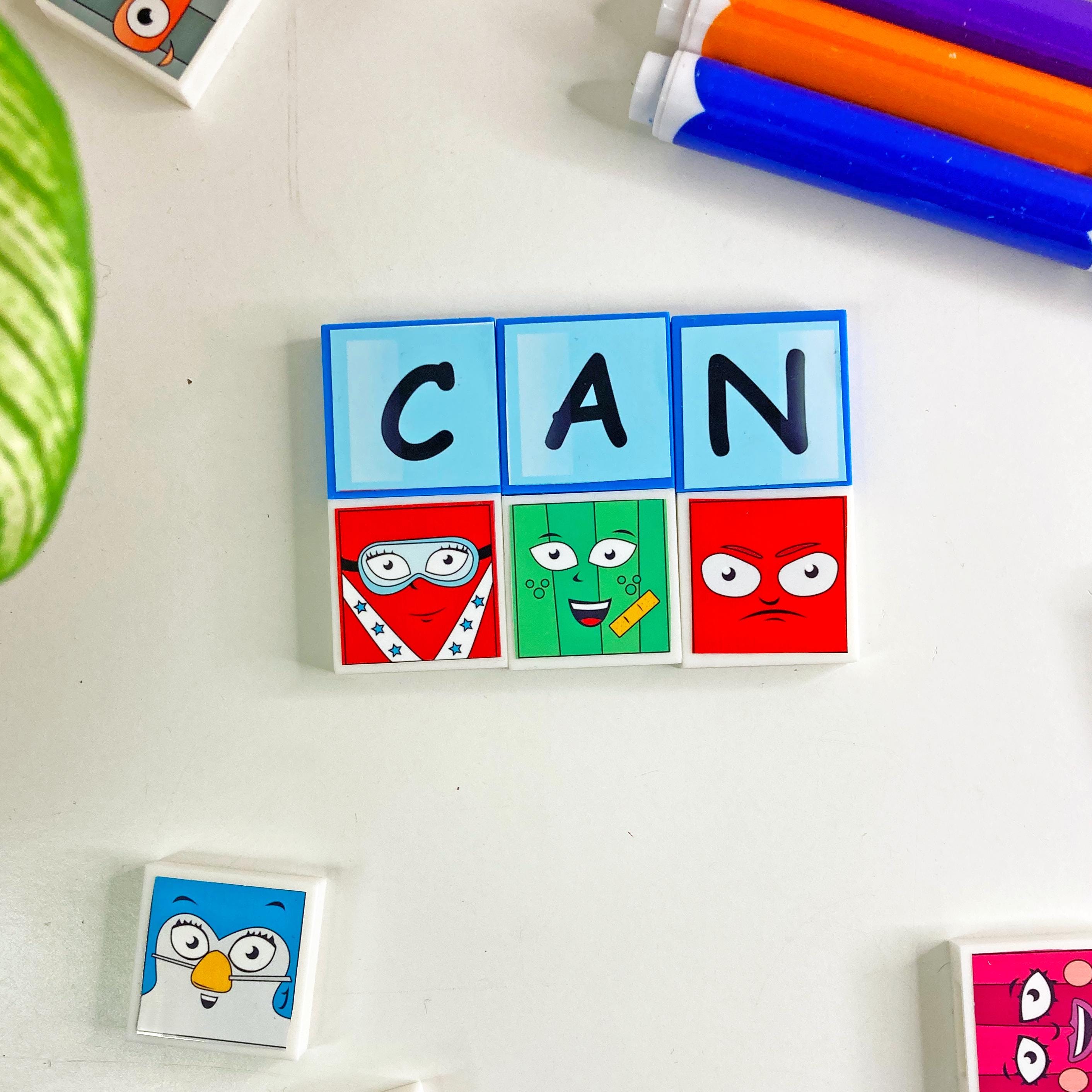 Alphaland A - Z, Stackable Click in Blocks - Spillproof - Etsy