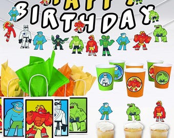 Jit Zu Birthday Party Supplies: Banner, Bags, Cups, Napkins