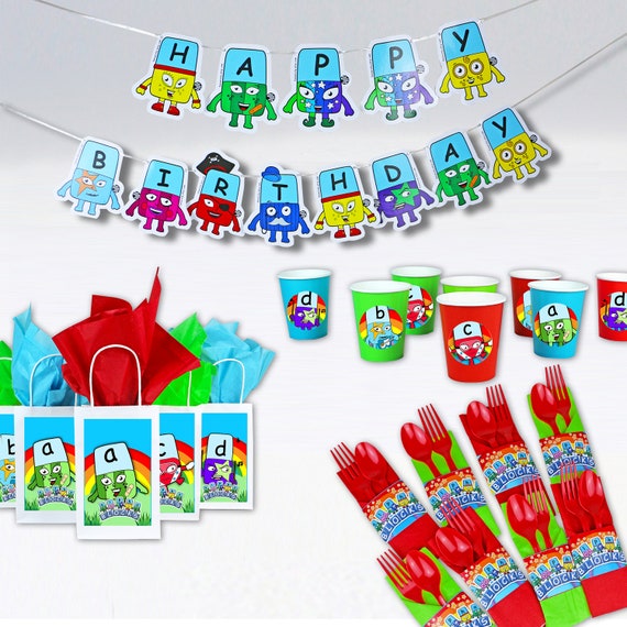 Alphablocks Birthday Banner Alphablocks Party Supply for Etsy Hong Kong