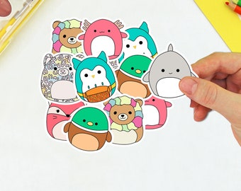 Juego de pegatinas para aplastar: para regalos de fiesta, botellas de agua y cuadernos