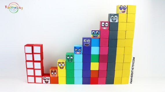 numberblocks 11 20 stackable wooden blocks free worksheet etsy