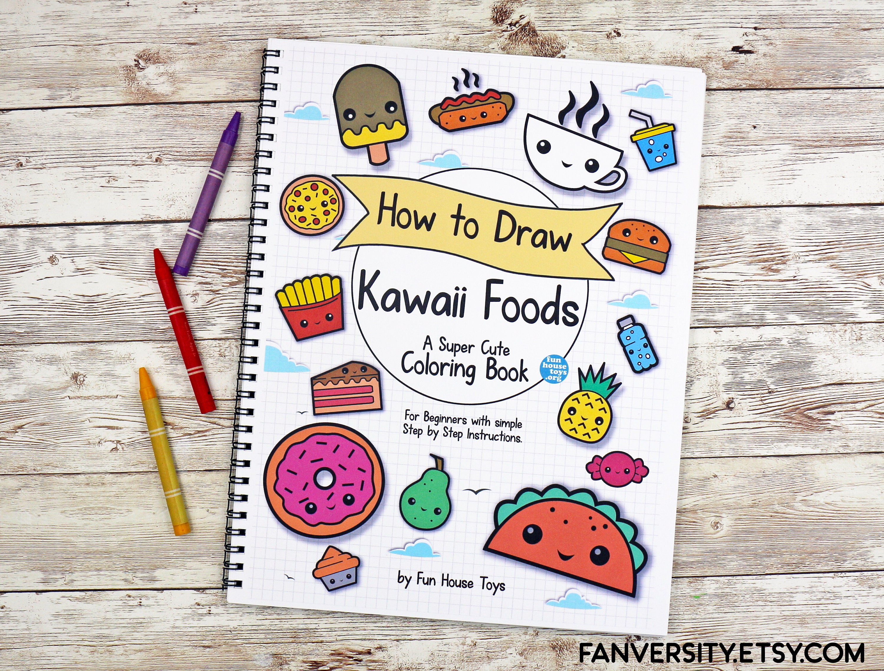 COMMENT DESSINER CAHIER KAWAII ÉTAPE PAR ÉTAPE – Dessins kawaii