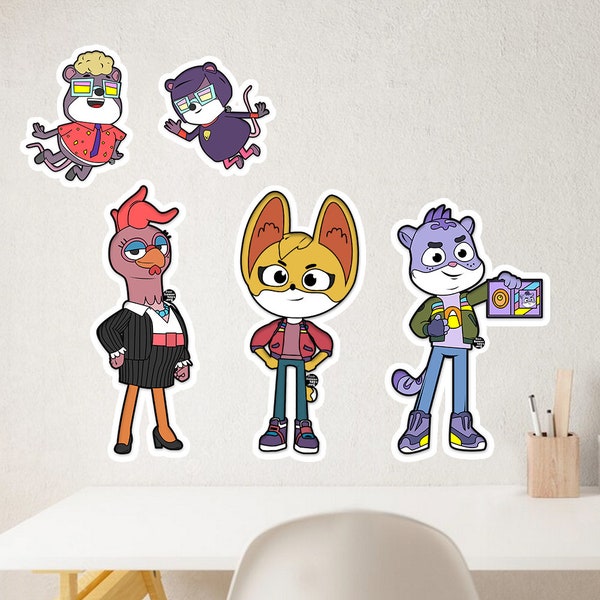 Adhesivos decorativos de pared de Creature Cases - Aprendizaje para niños