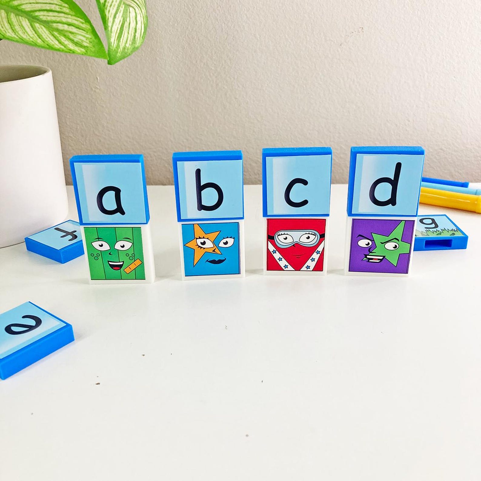 Alphalanda Alphaland A - Z, Lowercase Stackable Click in Blocks - Spillproof - Etsy