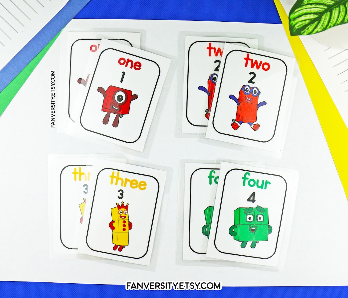 Numberblocks 0 to 18 Matching Game Simple Matching Math Game Etsy