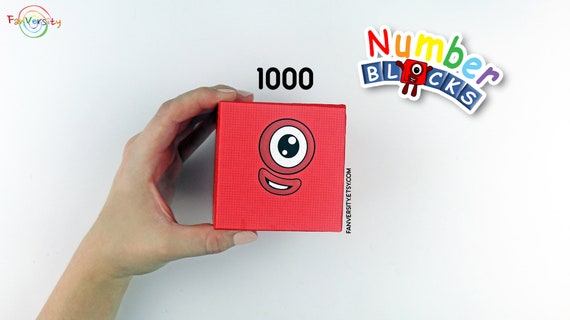 Numberblocks 1000 3 Inch Wooden Block Etsy