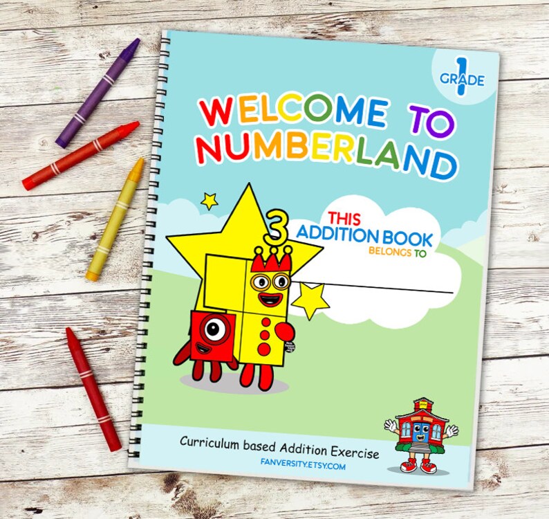Numberblocks Addition Book for 1st Grade Curriculum Based - Etsy