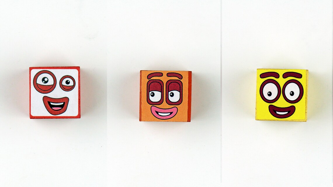 Numberblocks 11 20 Face Blocks Stackable Wooden Blocks Etsy