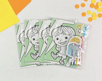 Trash Bash Coloring Activity Set - Truck Party Favor for Birthday Celebration