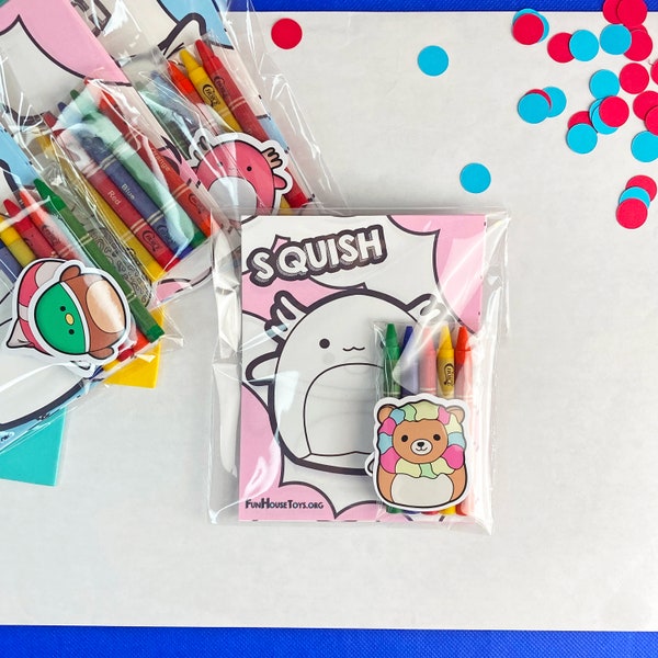Squish Coloring Activity Set - Party Favor for Birthday Celebration