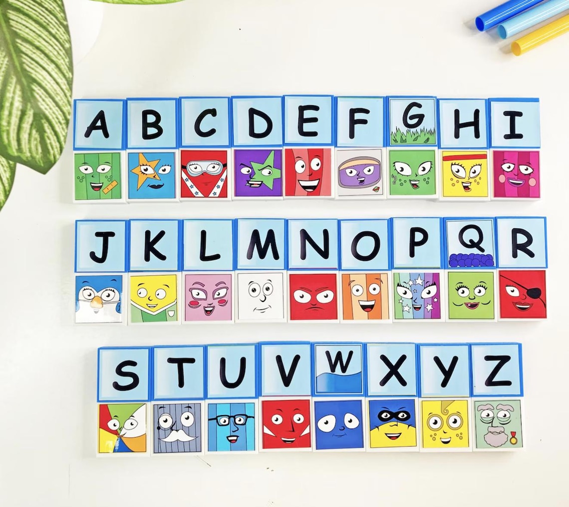 Alphalanda Alphaland A - Z, Lowercase Stackable Click in Blocks - Spillproof - Etsy