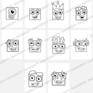 Number Blocks Coloring Books Instant Download Numberblocks 1 | Etsy