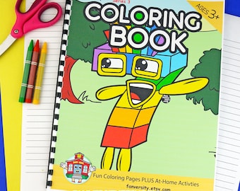 Numberblocks 1 a 10 Blocks Libro para colorear - Impresiones