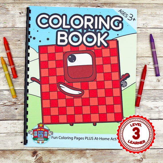 numberblocks 10 to 100 coloring book print etsy
