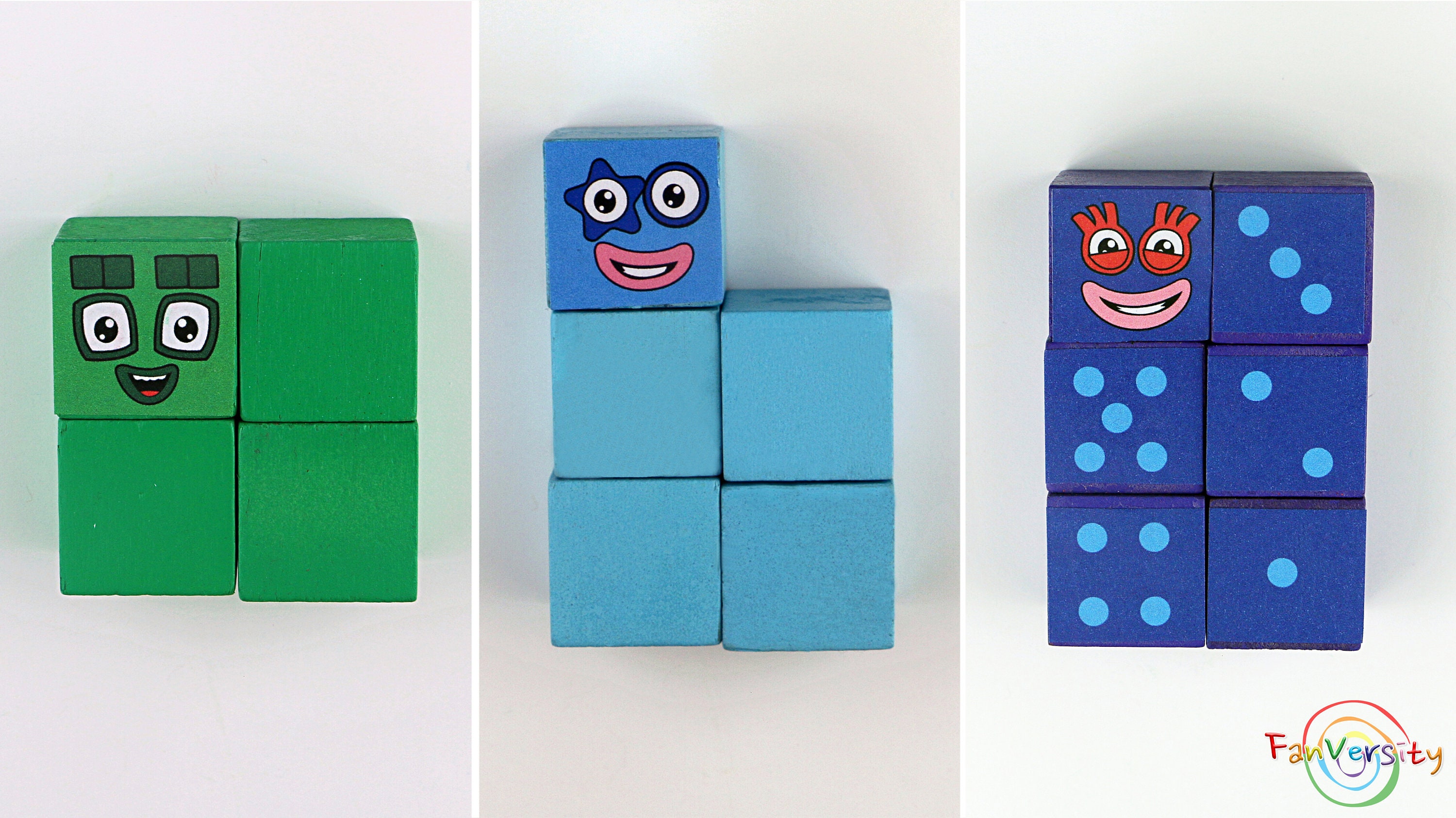 Numberblocks 1 10 Stackable Wooden Blocks FREE Coloring Etsy