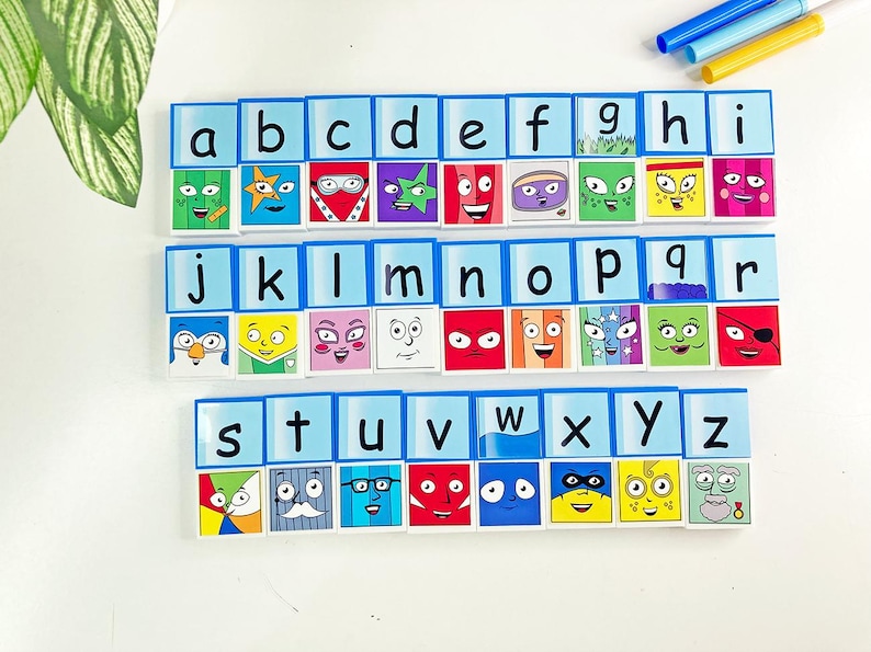 Alphalanda Alphaland A - Z, Lowercase Stackable Click in Blocks - Spillproof - Etsy