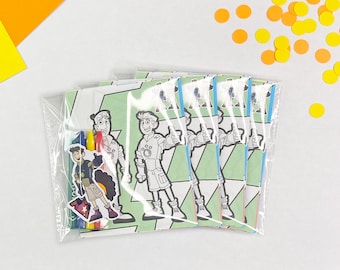 Wild Adventure Coloring Activity Set - Party Favor for Birthday Celebration