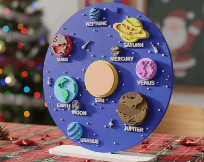 Solar System Puzzle Model – Hands-On Geography Learning Tool - STEM For Kids