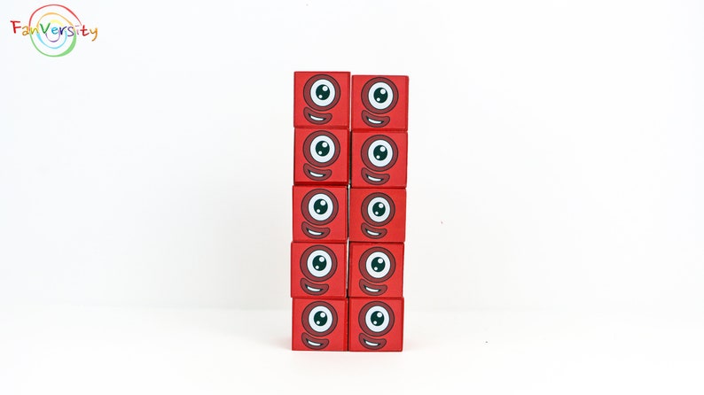 10x Numberblocks 1 Stackable Wooden Blocks FREE Coloring | Etsy