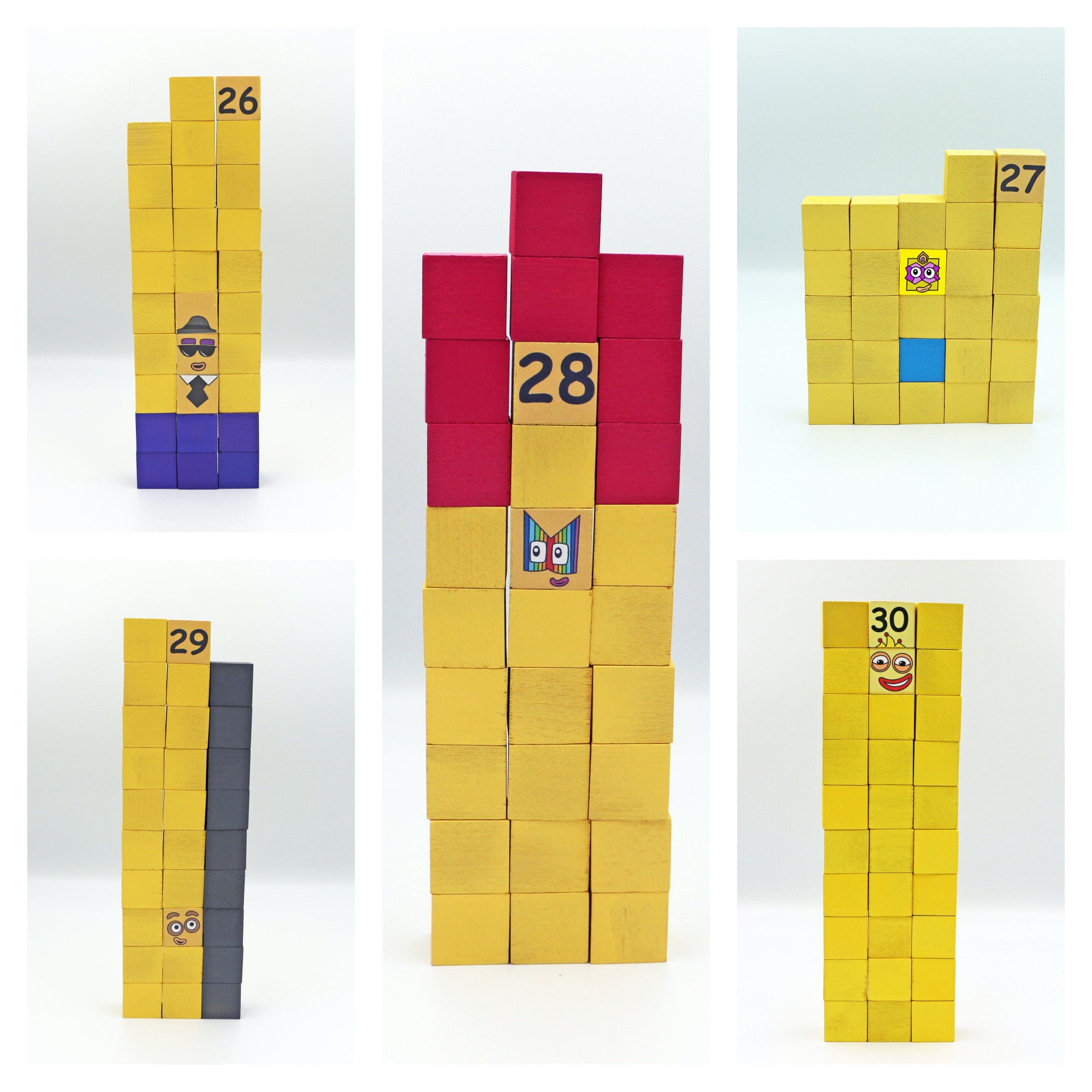 Numberblocks 21 30 Blocks Stackable Wooden Blocks -  Denmark