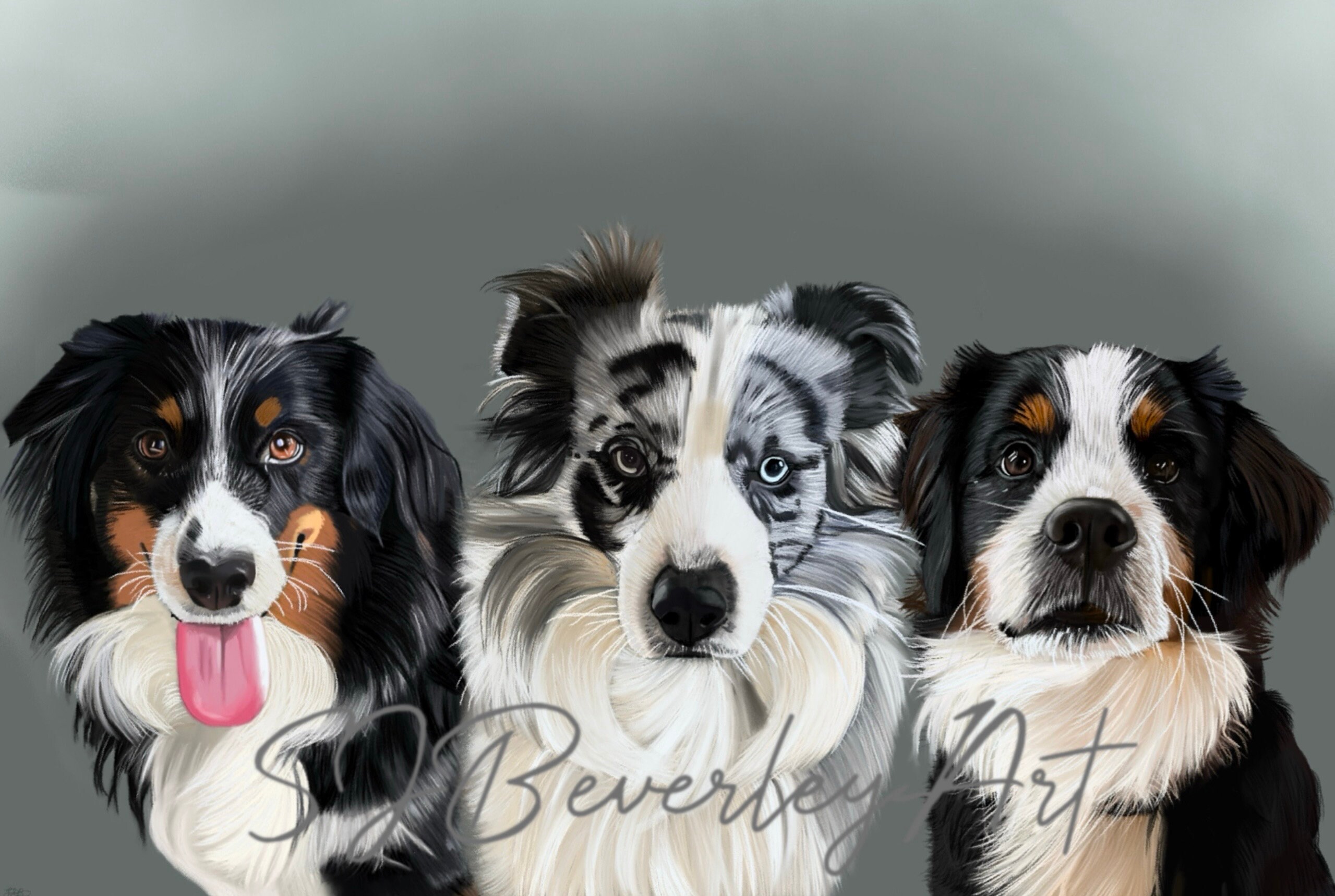Custom Hand Drawn Digital Pet Portraits - Etsy