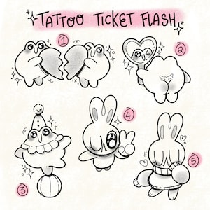 TATTOO TICKET- flash designs