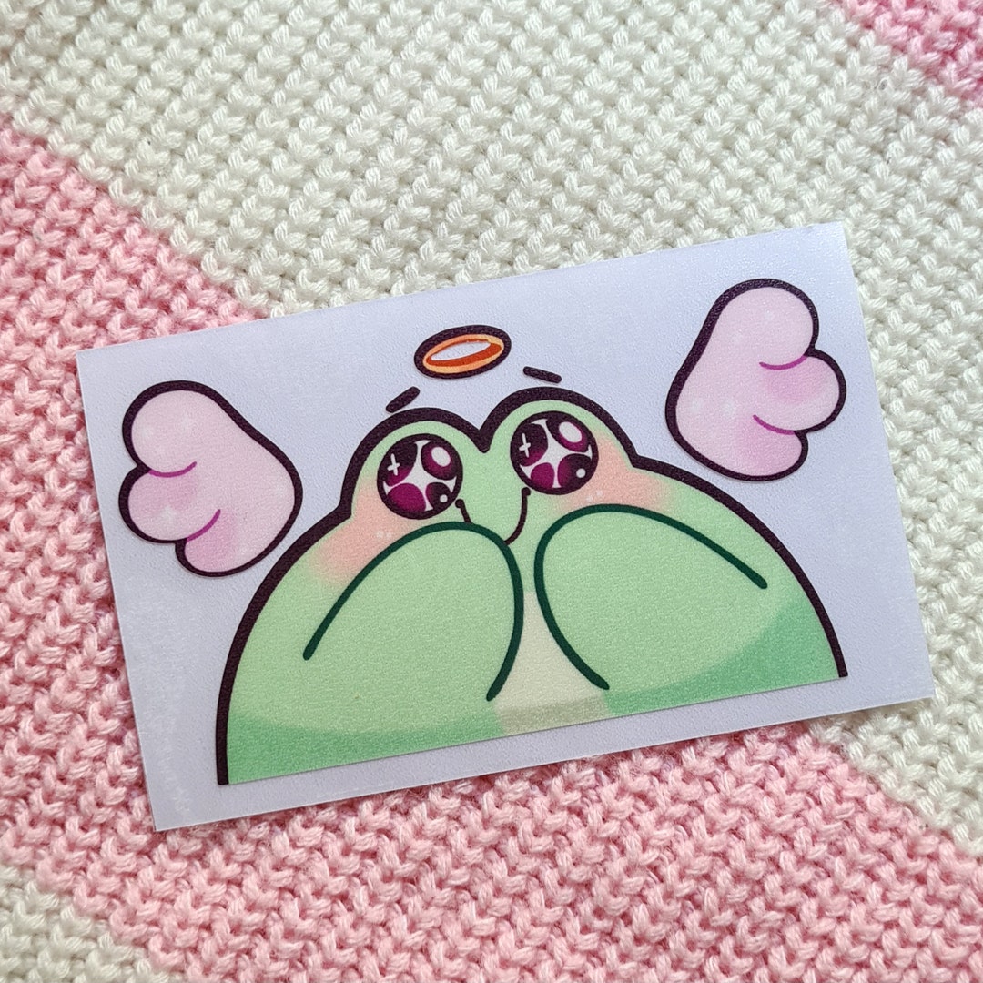 Angel Frog Car Peeker Vinyl Sticker - Etsy