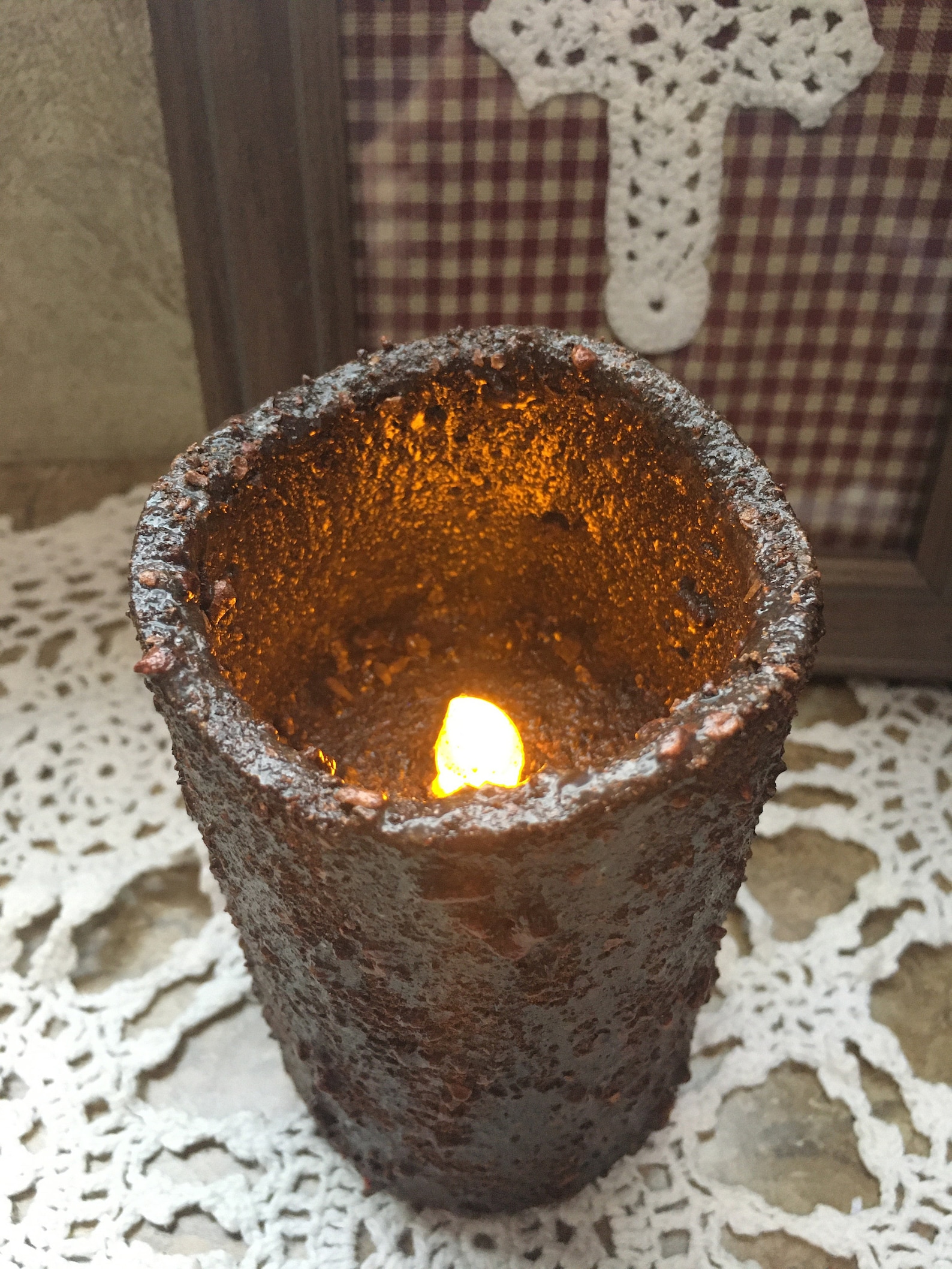 Primitive Flameless Candle Etsy