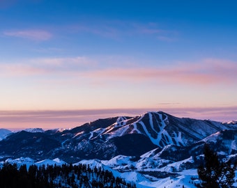 Sun Valley Sunrise, Idaho | Landscape Photography | Photographic Print, Canvas, Metal | Fine Art | Wall Decor | Ski Area | Sunrise
