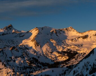 Big Basin Winter Sunset Panorama, Pioneer Mountains, Idaho | Landscape Photography | Photographic Print, Canvas, Metal | Fine Art |