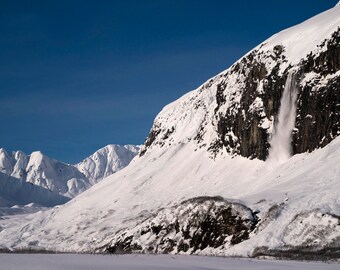 Avalanche Over Cliffs, Kenai Fjords National Park Alaska | Fine Art Landscape Photography | Print, Canvas, Metal | Home Wall Decor