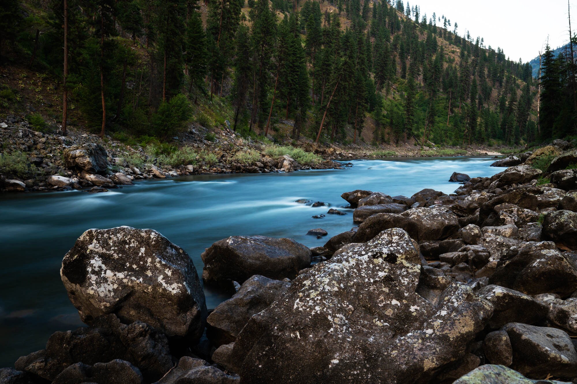 The Main Salmon River, Idaho, From Hida Creek/camp Landscape Scenic