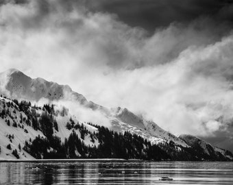 Stormy Mountain Peaks Aialik Bay Kenai Fjords National Park Alaska | Fine Art Landscape Photography | Print, Canvas, Metal | Home Wall Decor