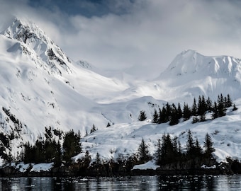 High Mountain Peaks, Aialik Bay Kenai Fjords National Park, Alaska | Fine Art Landscape Photography | Print, Canvas, Metal | Home Wall Decor