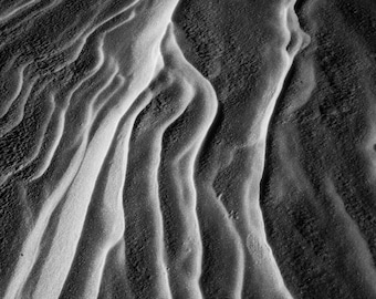 Sastrugi #2 | B&W Detail of Wind Swept Snow | Landscape Photography | Photographic Print, Canvas, Metal | Fine Art | Wall Decor
