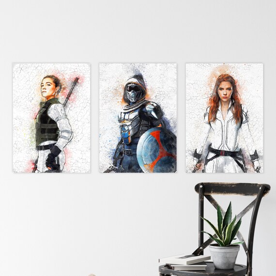 Yelena Belova Poster White Suit Black 