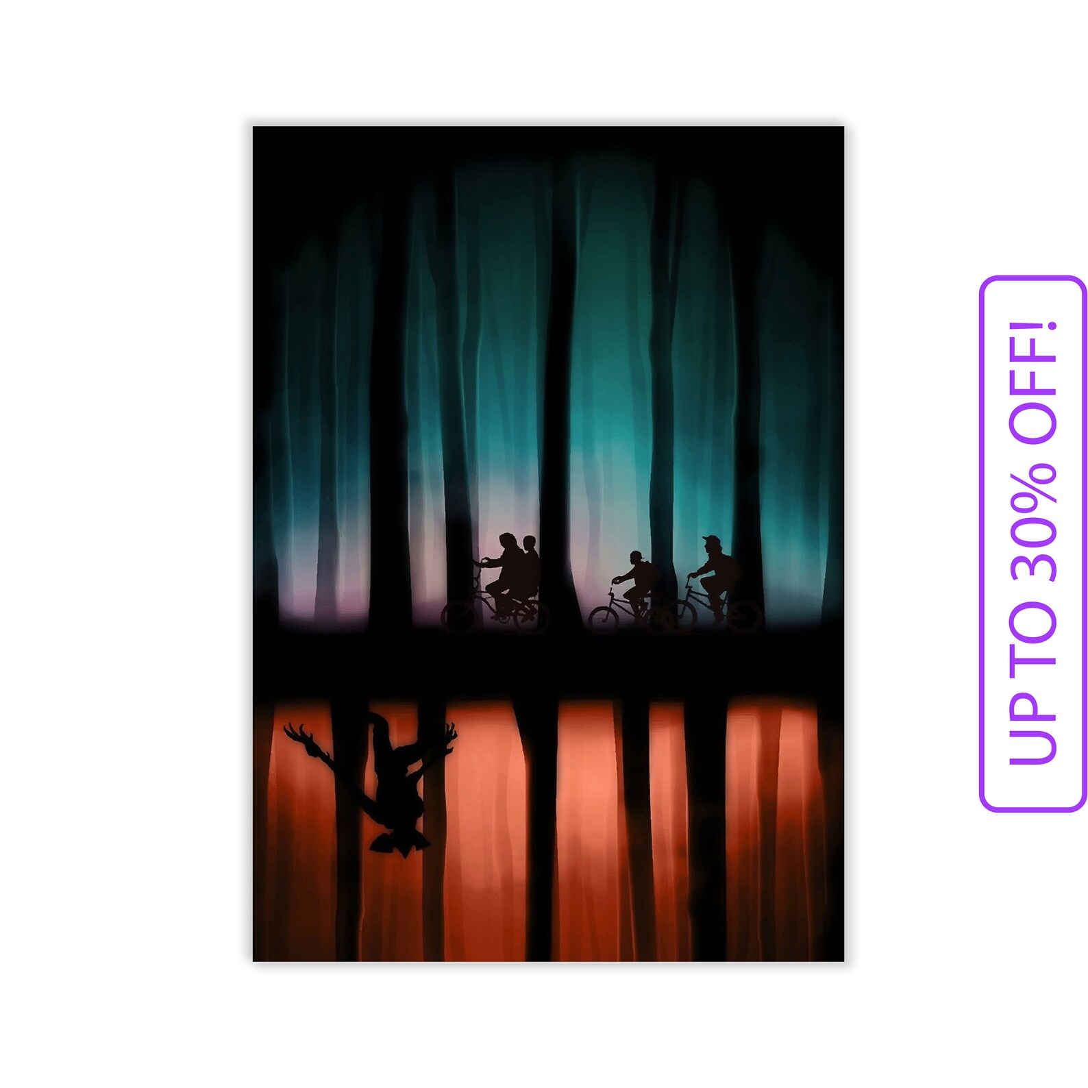 Stranger Things Poster the Upside Down Demogorgon Mike | Etsy